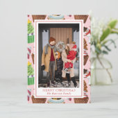 水彩クリスマスカップケーキの写真 シーズンカード (スタンド正面)
