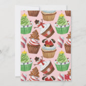 水彩クリスマスカップケーキの写真 シーズンカード (裏面)