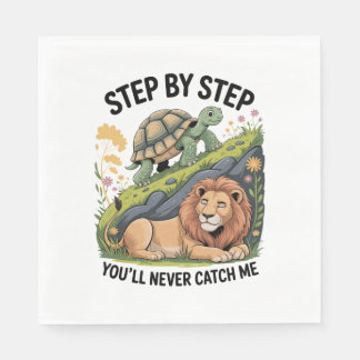 水彩クリスマスカメ スタンダードランチョンナプキン