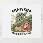 水彩クリスマスカメ スパークリングワインラベル (シングルラベル)