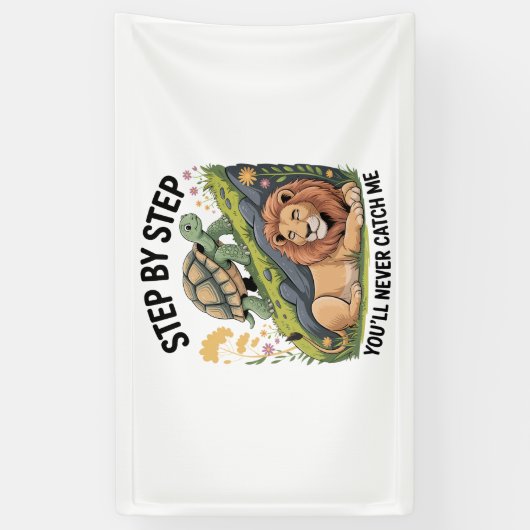 水彩クリスマスカメ 横断幕 (縦)