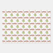 水彩クリスマスカラフル紙吹雪ツリー ラッピングペーパーシート (正面3)