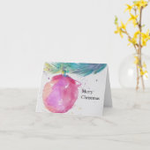 水彩クリスマスカード カード (黄色い花)