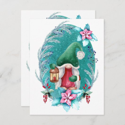 水彩クリスマスカード シーズンカード (正面/裏面)