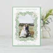 水彩クリスマスガーランドストッキング5枚 シーズンカード (スタンド正面)