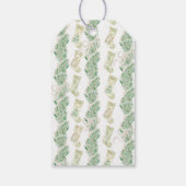 水彩クリスマスガーランドベッドフォードストッキング ギフトタグ (裏面)