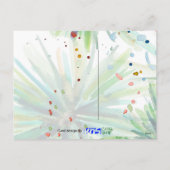 水彩クリスマスキッテンツリープレゼント シーズンポストカード (裏面)