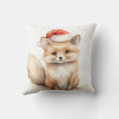 水彩クリスマスキツネ クッション (裏面)