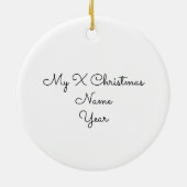 水彩クリスマスキツネ セラミックオーナメント (裏面)