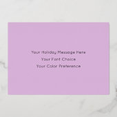 水彩クリスマスキャンドルパープルグリーン 箔シーズンカード (裏面)