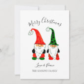水彩クリスマスキュートな格言メリーと明るい シーズンカード (正面)