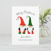 水彩クリスマスキュートな格言メリーと明るい シーズンカード (スタンド正面)