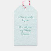 水彩クリスマスキュートな森林動物 ギフトタグ (裏面)