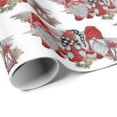 水彩クリスマスキュート格言ホリデー ラッピングペーパー (ロールコーナー)