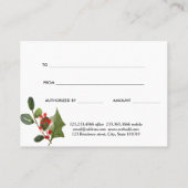 水彩クリスマスギフトモダン券 割引カード (裏面)