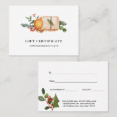 水彩クリスマスギフトモダン券 割引カード (正面/裏面)