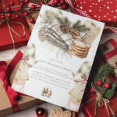 水彩クリスマスギフトラッピングパーティー 招待状