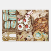 水彩クリスマスギフトラップ ラッピングペーパーシート (正面)