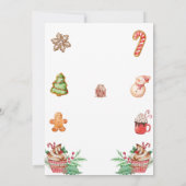 水彩クリスマスクッキーベーキングパーティー 招待状 (裏面)