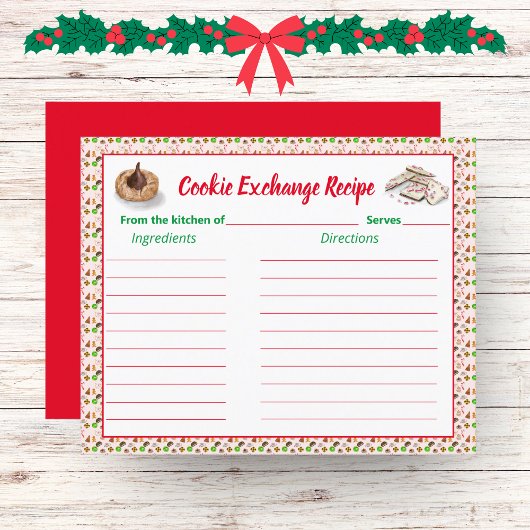 水彩クリスマスクッキー交換レシピ