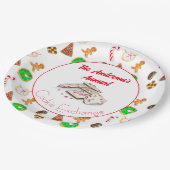 水彩クリスマスクッキー交換 ペーパープレート (アングル)