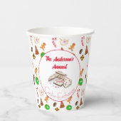 水彩クリスマスクッキー交換 紙コップ (正面)