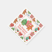 水彩クリスマスクッキー スタンダードカクテルナプキン (角)