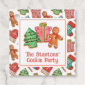 水彩クリスマスクッキー フェイバータグ (正面)