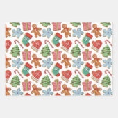 水彩クリスマスクッキー ラッピングペーパーシート (正面)