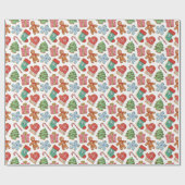 水彩クリスマスクッキー ラッピングペーパー (フラット)