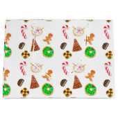 水彩クリスマスクッキー ラージペーパーバッグ (正面)