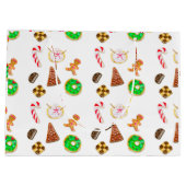 水彩クリスマスクッキー ラージペーパーバッグ (裏面)