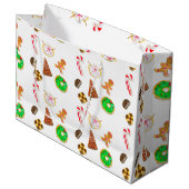 水彩クリスマスクッキー ラージペーパーバッグ (正面アングル)