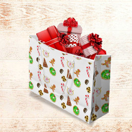 水彩クリスマスクッキー ラージペーパーバッグ