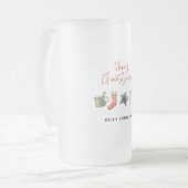 水彩クリスマスクッキー、甘しょを飲む  フロストグラスビールジョッキ (正面左)