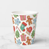 水彩クリスマスクッキー 紙コップ (裏面)