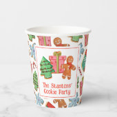 水彩クリスマスクッキー 紙コップ (正面)