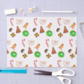 水彩クリスマスクッキー 薄葉紙 (クラフト)