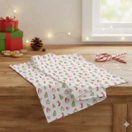 水彩クリスマスクッキーHoliday Cute キッチンタオル