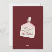 水彩クリスマスグリーンパーソナライズされた シーズンカード (裏面)