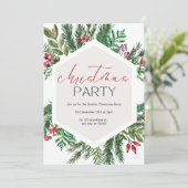 水彩クリスマスグリーンパーティー 招待状 (スタンド正面)