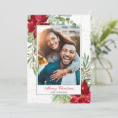 水彩クリスマスグリーン+金ゴールド シーズンカード (スタンド正面)