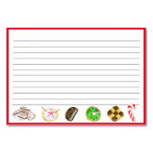 水彩クリスマスケーキベーキングホリデーエクスチェンジ テーブルナンバー (裏面)