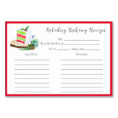 水彩クリスマスケーキベーキングホリデーエクスチェンジ テーブルナンバー (正面)