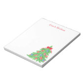 水彩クリスマスサッカーツリー ノートパッド (回転)