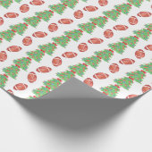 水彩クリスマスサッカーツリー ラッピングペーパー (角)