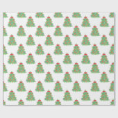 水彩クリスマスサッカーツリー ラッピングペーパー (フラット)