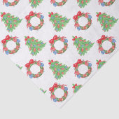 水彩クリスマスサッカーリース&木 薄葉紙 (詳細)