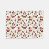 水彩クリスマスサンタクロース2 - フリースブランケット (正面(横))