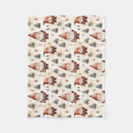 水彩クリスマスサンタクロース2 - フリースブランケット